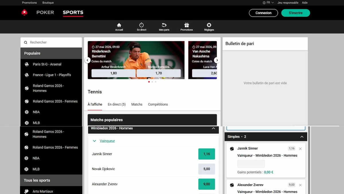 Interface PokerStars